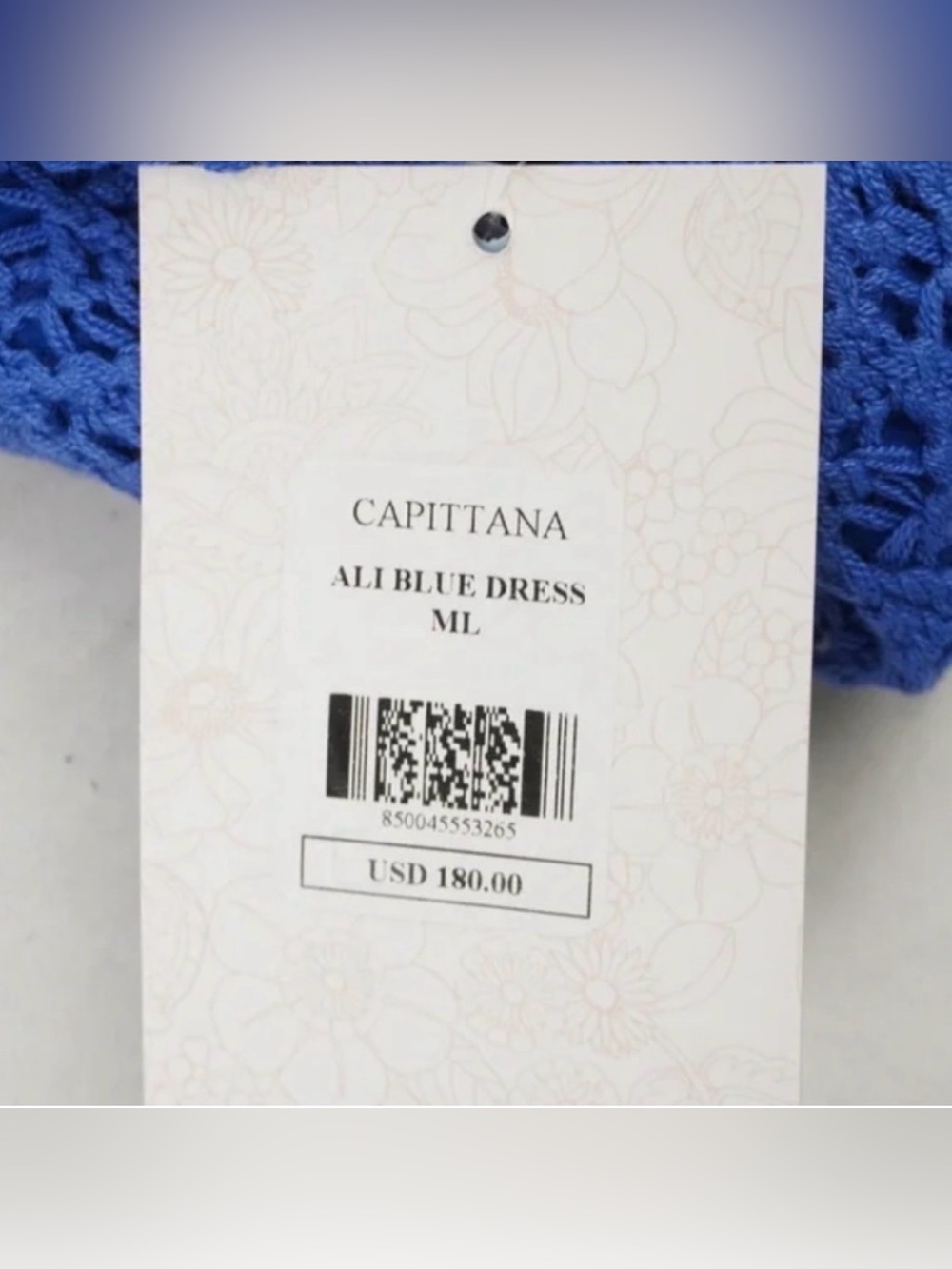 NWT - Capittana Ali Blue Knitted Maxi Crochet Dress - Size M/L - Picture 13 of 15